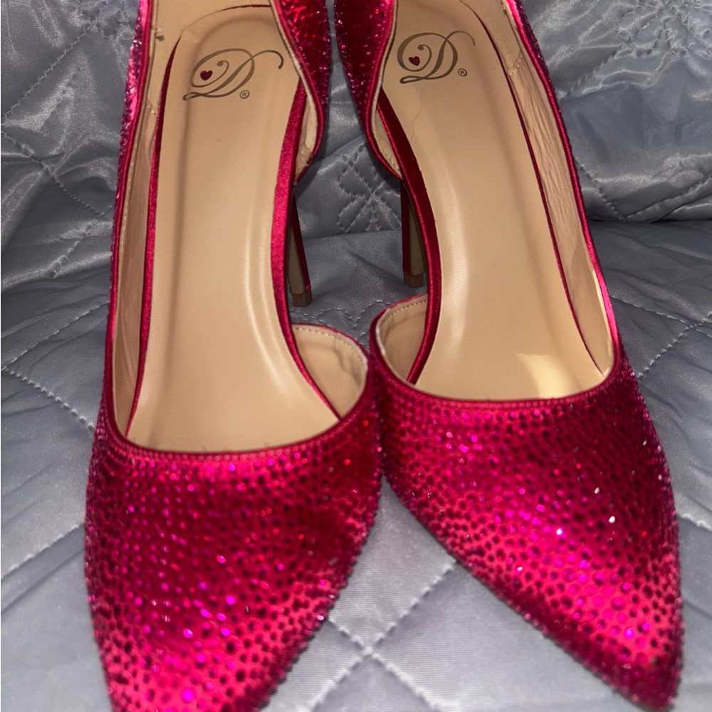 Pink Rhinestone High Heels - Picture 3 of 4